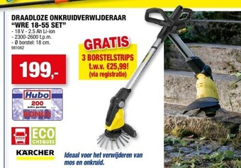 Hubo Draadloze onkruidverwijderaar “wre 18-55 set” aanbieding