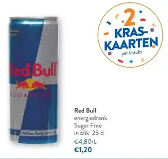 OKay Red bull energiedrank sugar free in blik 25 cl aanbieding