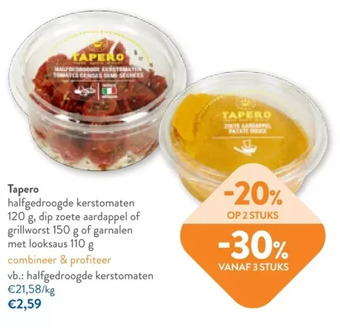 OKay Tapero halfgedroogde kerstomaten 120 g aanbieding