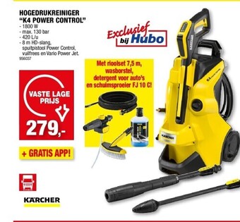 Hubo Hogedrukreiniger “k4 power control” aanbieding