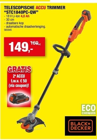 Hubo Telescopische accu trimmer “stc1840pc-qw” aanbieding