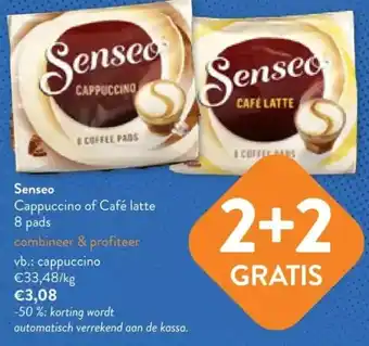 Senseo cappuccino of café latte 8 pads