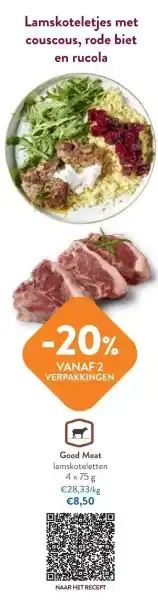 Good meat lamskoteletten 4 × 75 g