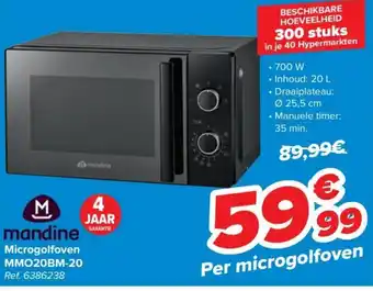 Carrefour Market Mandine Microgolfoven 700W MMO20BM-20 Ref. 6386238 aanbieding