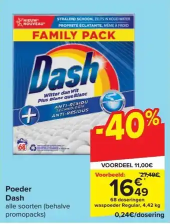 Carrefour Market Dash Poeder 68 Doseringen aanbieding