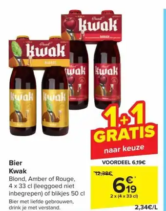 Carrefour Market Kwak Bier 2 x (4 x 33cl) aanbieding