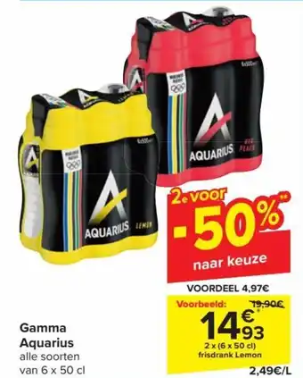 Carrefour Market Gamma Aquarius 2 x (6 x 60cl) aanbieding