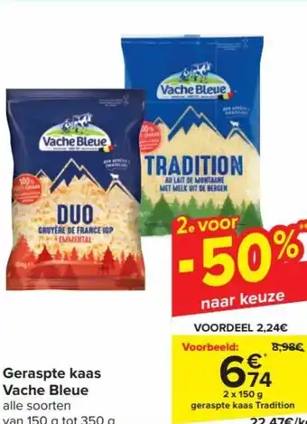 Vache Bleue Geraspte Kaas 2 x 150g