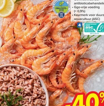 Carrefour Market Gekookte Roze Garnalen Kwaliteitsketen Carrefour aanbieding