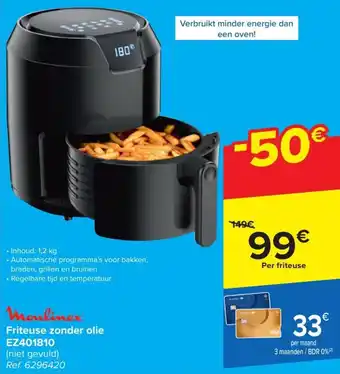 Moulinex Friteuse Zonder Olie EZ401810 Ref.6296420