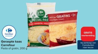 Carrefour Market Geraspte Kaas Carrefour Pasta of Grain aanbieding
