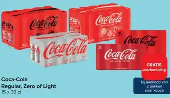 Carrefour Market Coca-Cola Regular, Zero of Light 15 x 33 cl aanbieding