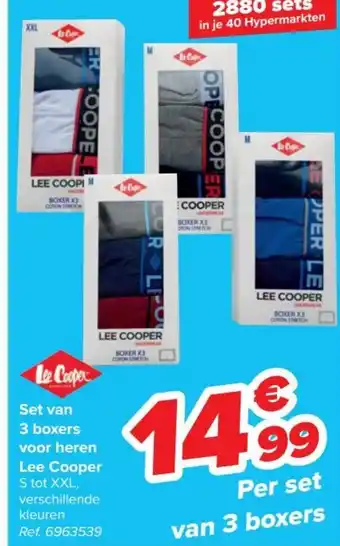 Lee Cooper Set van 3 Boxers voor Heren