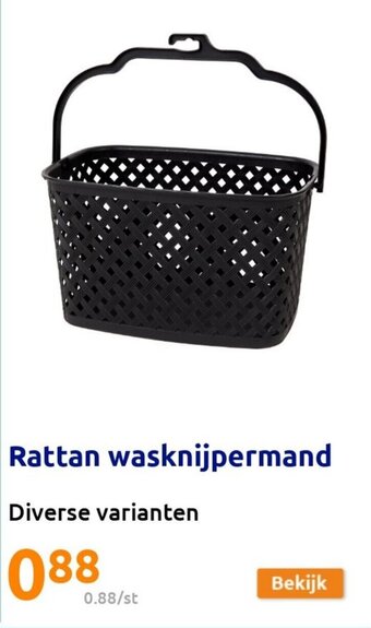 Action Rattan wasknijpermand aanbieding