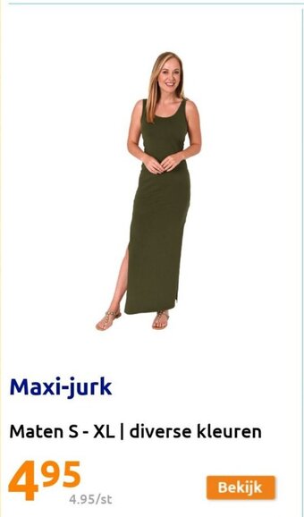 Action Maxi-jurk maten S-XL aanbieding