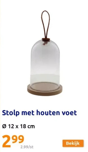 Action Stolp met houten voet aanbieding