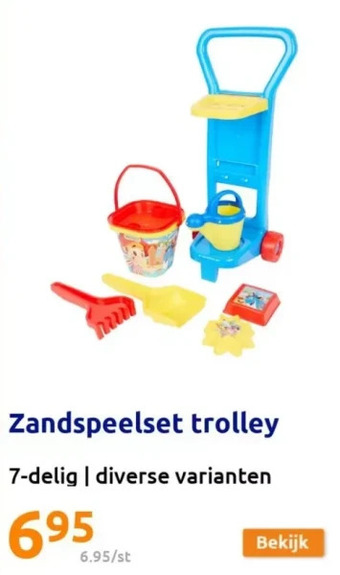 Action Zandspeelset trolley aanbieding