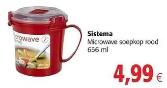 Colruyt Sistema microwave soepkop rood aanbieding