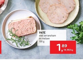 Alvo Paté met serranoham en meloen 100 g aanbieding