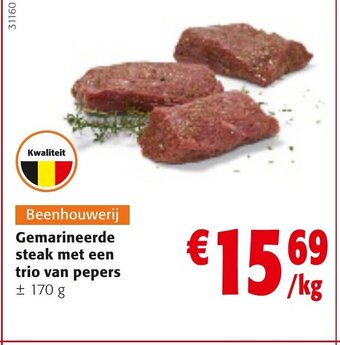 Colruyt Gemarineerde steak met een trio van pepers aanbieding