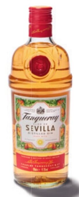 Colruyt Tanqueray flor de sevilla distilled gin 41,3% vol 70 cl aanbieding