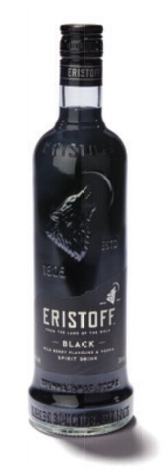 Eristoff black likeur 18% vol 70 cl