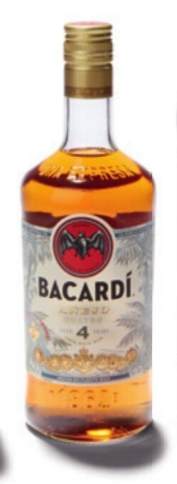 Colruyt Bacardi añejo cuatro aged 4 years rum 40% vol 70 cl aanbieding