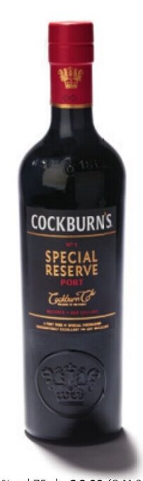 Colruyt Cockburn's special reserve port 20% vol 75 cl aanbieding