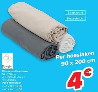 Carrefour Microvezel hoeslaken aanbieding