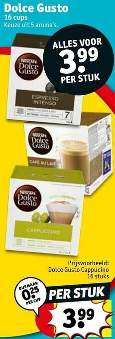 Kruidvat Dolce gusto cappucino aanbieding