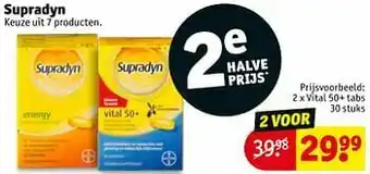 Kruidvat Vital 50+ tabs aanbieding