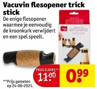 Vacuvin flesopener trick stick
