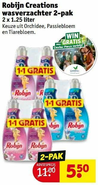 Kruidvat Robijn creations wasverzachter aanbieding