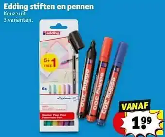 Edding stiften en pennen