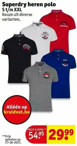 Kruidvat Superdry heren polo aanbieding