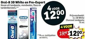 Kruidvat 3d white charcoal tandpasta aanbieding
