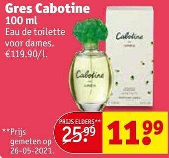 Kruidvat Gres cabotine edt aanbieding