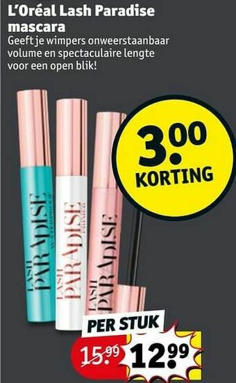 Kruidvat L’oréal lash paradise mascara aanbieding