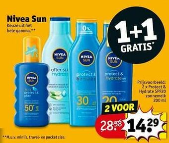 Kruidvat Protect + hydrate spf20 zonnemelk aanbieding