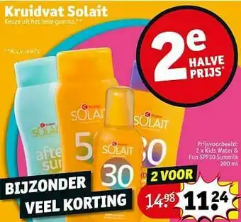 Kruidvat Kids water + fun spf30 sunmilk aanbieding
