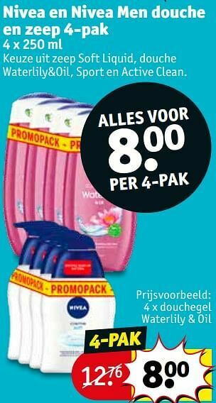 Kruidvat Douchegel waterlily + oil aanbieding