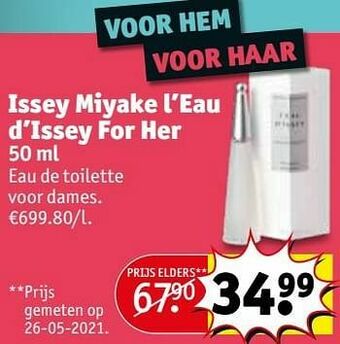 Kruidvat Issey miyake l’eau d’issey for her edt aanbieding