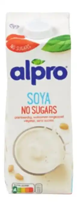 Colruyt Alpro soya no sugars 1L aanbieding