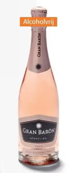 Colruyt Gran barn sparkling rosé alcoholvrije schuimwijn 0,0 % vol 75 cl aanbieding