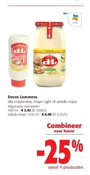 Colruyt Devos lemmens mayonaise met eieren 450 ml aanbieding
