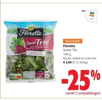 Colruyt Florette sweet trio 140 g aanbieding