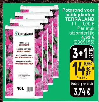 Cora Terraland potgrond voor heideplanten 4x40L aanbieding