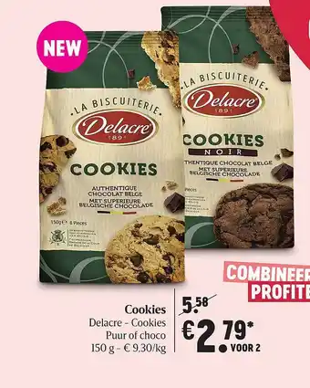 Delhaize Cookies Delacre 150 g aanbieding