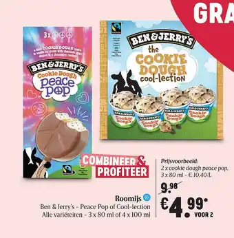 Delhaize Roomijs Ben & Jerry's 80 ml aanbieding
