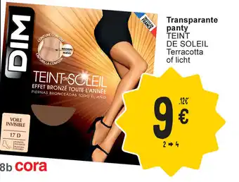 Cora DIM transparante panty TEINT DE SOLEIL terracotta of licht 2 - 4 aanbieding